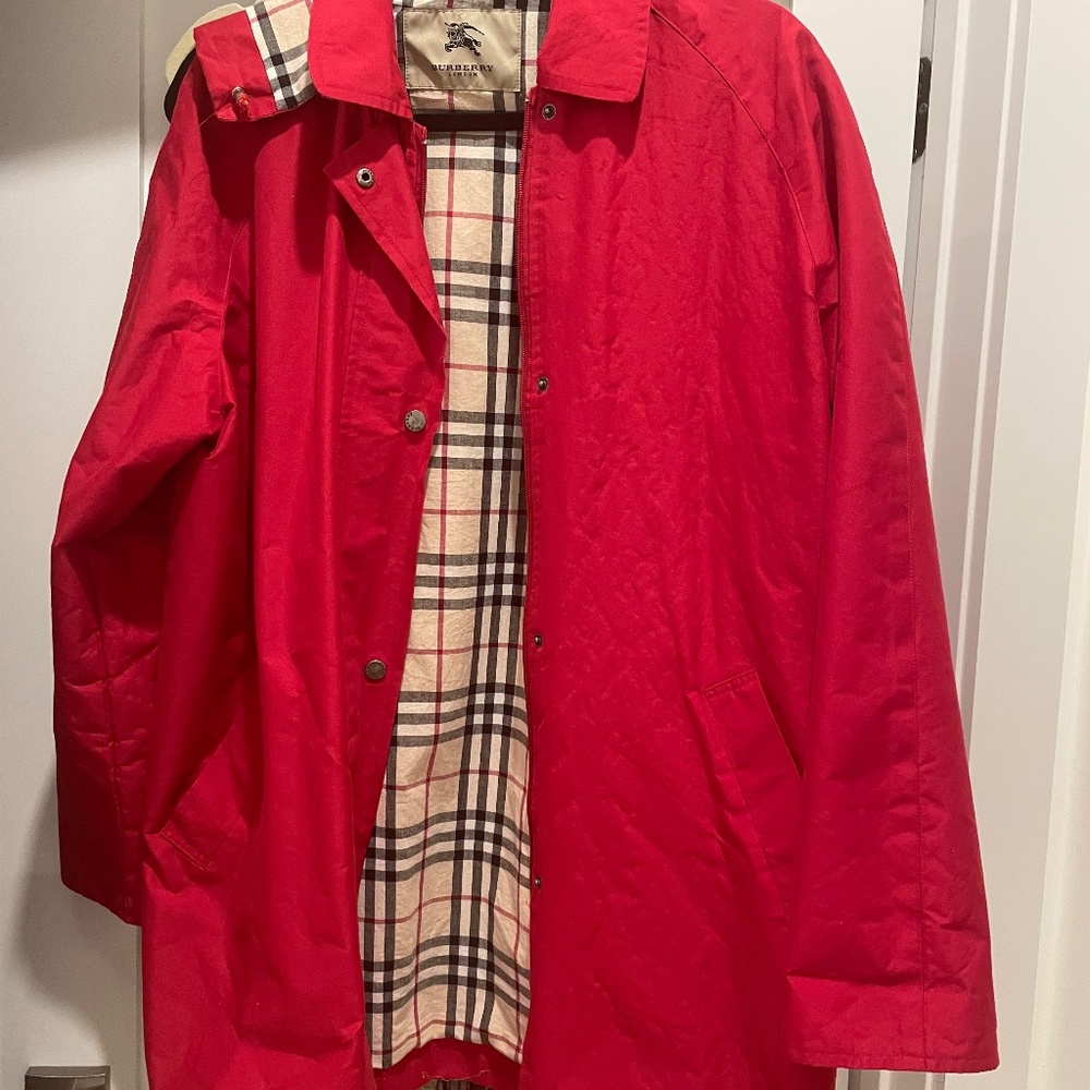 Burberry Rain Jacket Large with Detachable Hood - Nova Plaid